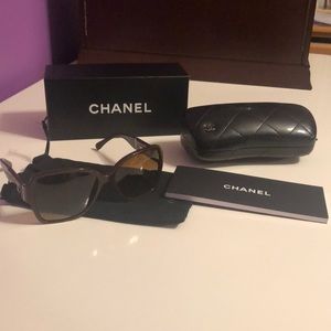 Oversized Brown Chanel Sunglasses